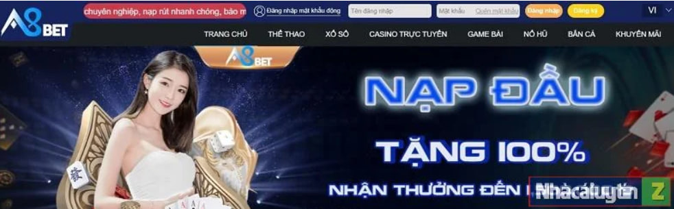 A8bet – Cổng game Casino với khuyến mãi nạp tiền lần đầu 100%