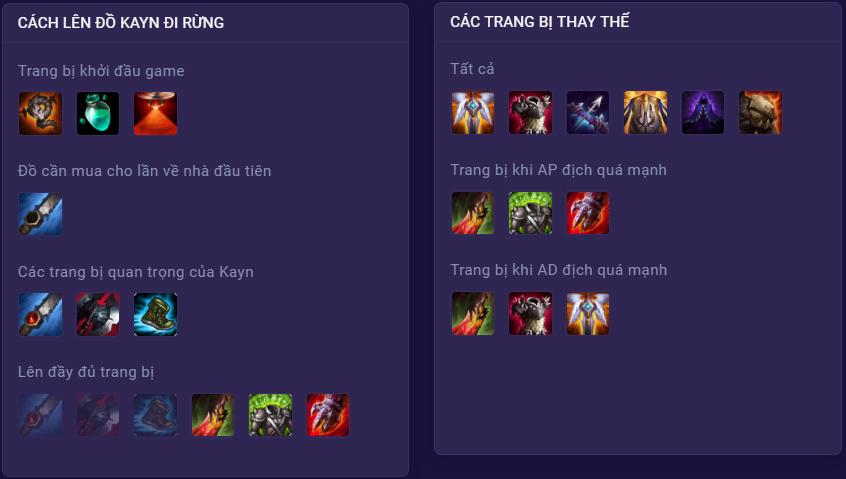 Đồ Kayn Jungler: Hướng Dẫn Cấu Hình Đồ Và Chiến Thuật Mạnh Nhất